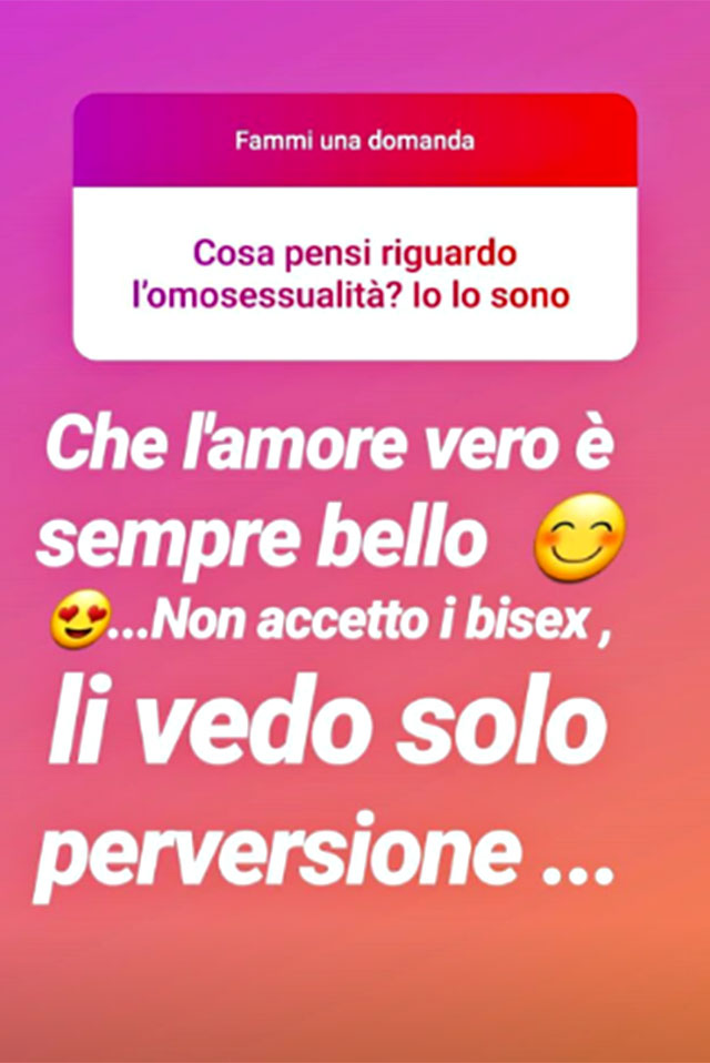 Ursula Bennardo contro bisessuali