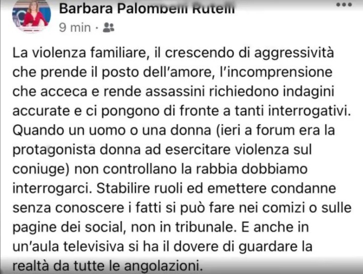 Barbara Palombelli femminicidio